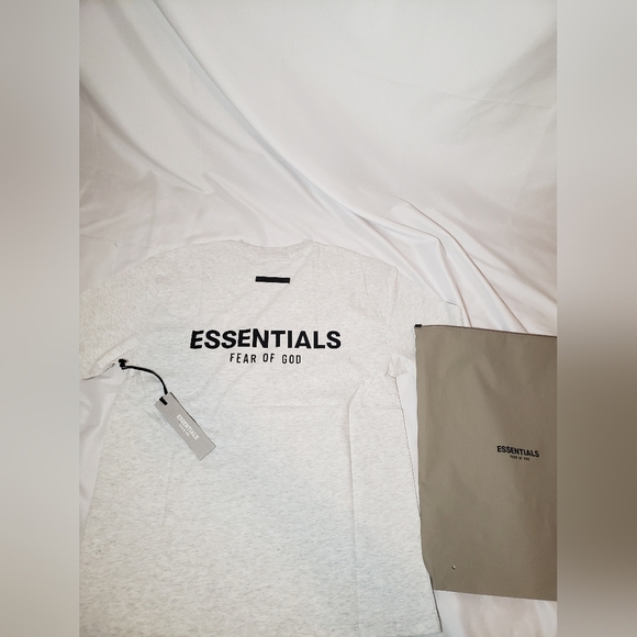 Fear of God Light Gray Short Sleeve Tee - Picture 5 of 6